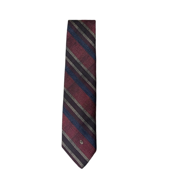 Dior Other - Christian Dior Vintage Red Blue Plaid Tie